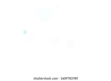 Light BLUE vector template with circles. Modern abstract illustration with colorful water drops. Pattern for futuristic ad, booklets.