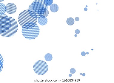 Light BLUE vector template with circles. Blurred decorative design in abstract style with bubbles. Pattern for textures of wallpapers.