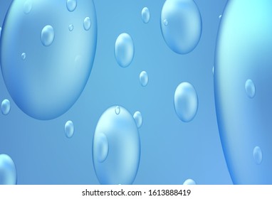 Light BLUE vector template with circles. Glitter abstract illustration with blurred drops of rain. New design for ad, poster, banner of your website.