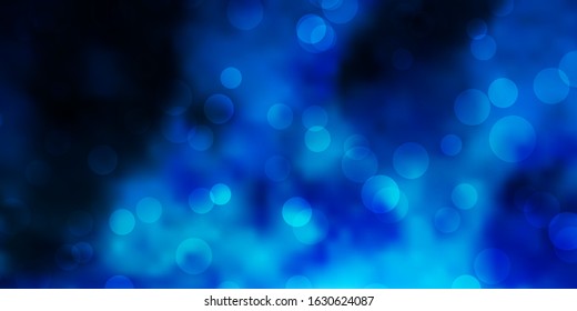 Light BLUE vector template with circles. Abstract colorful disks on simple gradient background. Pattern for websites.