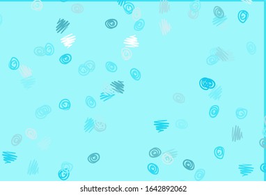 Light BLUE vector template with circles. Beautiful colored illustration with blurred circles in nature style. Completely new template for your brand book.