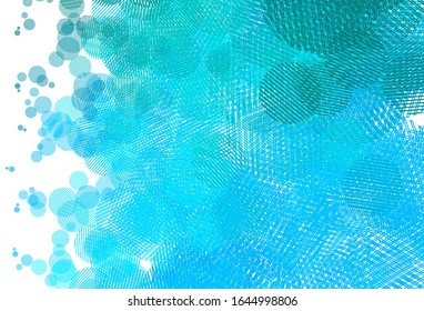 Plantilla vectorial AZUL claro con círculos. Ilustración con un conjunto de círculos abstractos de colores brillantes. Patrón de anuncios futuristas, folletos.