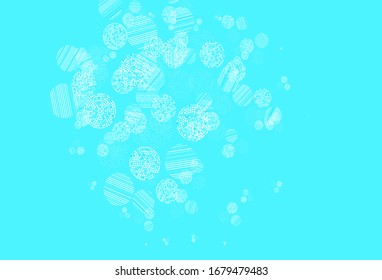 Light BLUE vector template with circles. Glitter abstract illustration with blurred drops of rain. New template for your brand book.
