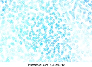 Light BLUE vector template with circles, lines. Decorative design in abstract style with bubbles, lines. Design for poster, banner of websites.