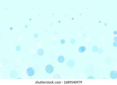 Light BLUE vector template with circles. Illustration with set of shining colorful abstract circles. Pattern for beautiful websites.