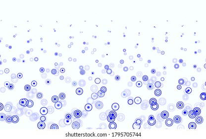 Light BLUE vector template with circles. Illustration with set of shining colorful abstract circles. New template for your brand book.