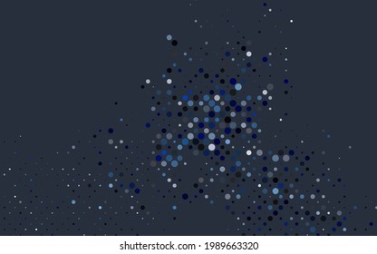 Light BLUE vector template with circles. Modern abstract illustration with colorful water drops. Design for business adverts.