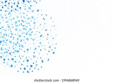 Light BLUE vector template with circles. Glitter abstract illustration with blurred drops of rain. Pattern for textures of wallpapers.