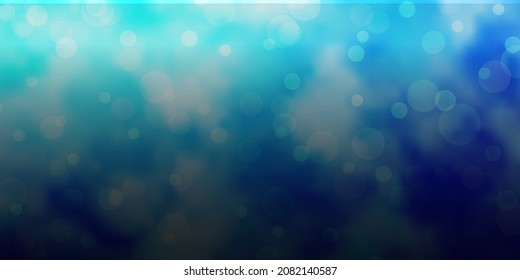 Light BLUE vector template with circles. Abstract colorful disks on simple gradient background. Design for posters, banners.