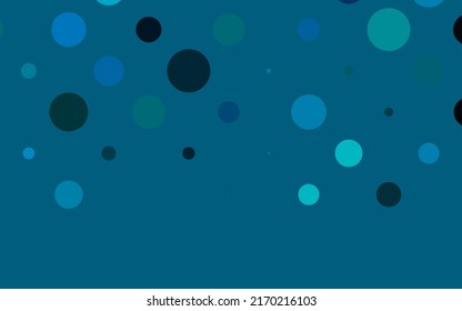 Light BLUE vector template with circles. Blurred decorative design in abstract style with bubbles. Pattern of water, rain drops.