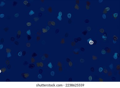 Light BLUE vector template with circles. Blurred bubbles on abstract background with colorful gradient. Pattern for ads, leaflets.