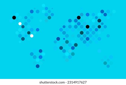 Light BLUE vector template with circles. Blurred bubbles on abstract background with colorful gradient. Pattern of water, rain drops.