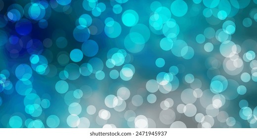 Light BLUE vector template with circles. Abstract colorful disks on simple gradient background. Design for your commercials.