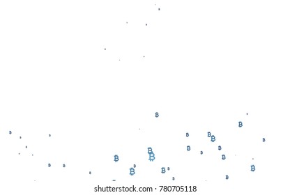 Light BLUE vector template with cryptocurrency. Abstract illustration with colored financial digital symbols. Template can be used as a background for ads of markets, loans.