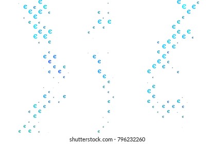 Light BLUE vector template with cryptocurrency. Modern abstract illustration with symbols of digital money. Template can be used as a background for ads of markets, loans.