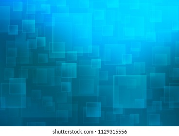 Light BLUE vector template with crystals, rectangles. Beautiful illustration with rectangles and squares. Smart design for your business advert.