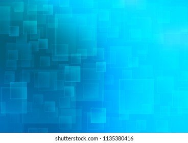 Light BLUE vector template with crystals, rectangles. Glitter abstract illustration with rectangular shapes. Pattern for commercials.