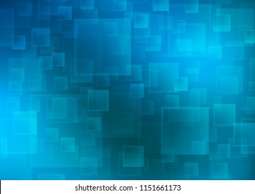 Light BLUE vector template with crystals, rectangles. Abstract gradient illustration with rectangles. Pattern for commercials.
