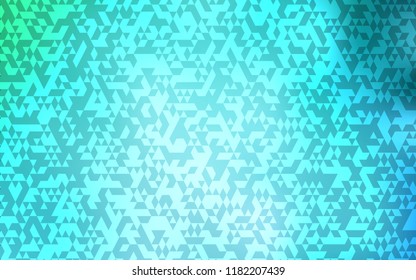 Light BLUE vector template with crystals, triangles. Decorative design in abstract style with triangles. Pattern for busines ad, booklets, leaflets