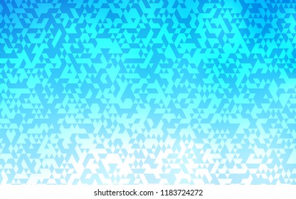 Light BLUE vector template with crystals, triangles. Illustration with set of colorful triangles. The template can be used as a background.