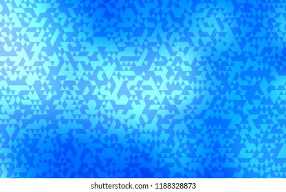 Light BLUE vector template with crystals, triangles. Abstract gradient illustration with triangles. Pattern for commercials.