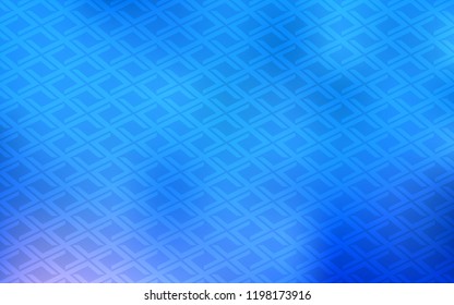 Light BLUE vector template with crystals, rectangles. Glitter abstract illustration with rectangular shapes. Pattern can be used for websites.