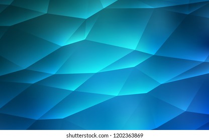 Light BLUE vector template with crystals, triangles. Illustration with set of colorful triangles. Pattern for busines ad, booklets, leaflets