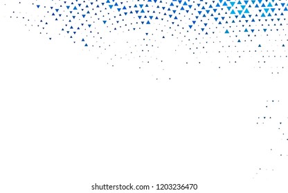 Light BLUE vector template with crystals, triangles. Triangles on abstract background with colorful gradient. Best design for your ad, poster, banner.