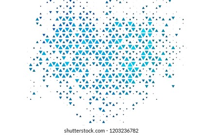 Light BLUE vector template with crystals, triangles. Decorative design in abstract style with triangles. Pattern can be used for websites.