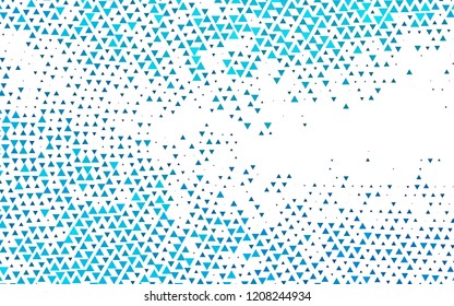 Light BLUE vector template with crystals, triangles. Glitter abstract illustration with triangular shapes. Template for wallpapers.