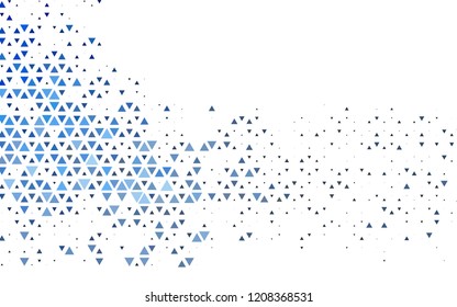 Light BLUE vector template with crystals, triangles. Glitter abstract illustration with triangular shapes. Pattern for commercials.