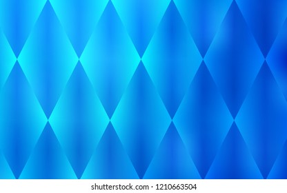 Light BLUE vector template with crystals, rectangles. Decorative design in abstract style with rectangles. Pattern for busines ad, booklets, leaflets