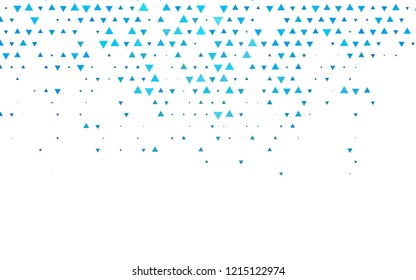 Light BLUE vector template with crystals, triangles. Glitter abstract illustration with triangular shapes. Template for wallpapers.