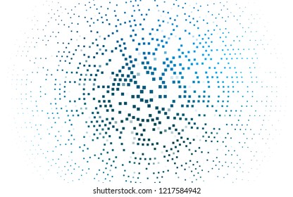 Light BLUE vector template with crystals, rectangles. Glitter abstract illustration with rectangular shapes. Best design for your ad, poster, banner.