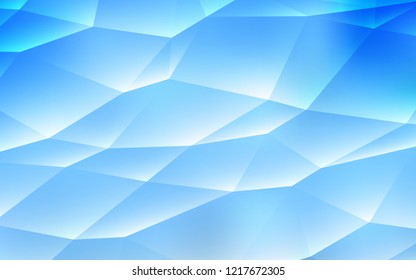 Light BLUE vector template with crystals, triangles. Illustration with set of colorful triangles. Pattern can be used for websites.