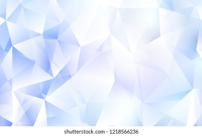 Light BLUE vector template with crystals, triangles. Triangles on abstract background with colorful gradient. The template can be used as a background.