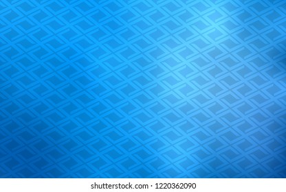 Light BLUE vector template with crystals, rectangles. Illustration with set of colorful rectangles. Pattern for commercials.