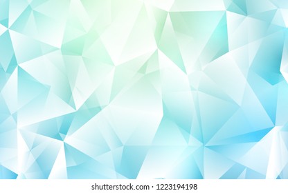 Light BLUE vector template with crystals, triangles. Glitter abstract illustration with triangular shapes. Best design for your ad, poster, banner.