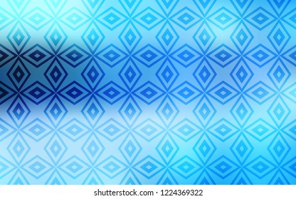 Light BLUE vector template with crystals, rectangles. Abstract gradient illustration with rectangles. Best design for your ad, poster, banner.