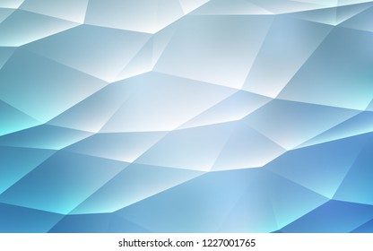 Light BLUE vector template with crystals, triangles. Decorative design in abstract style with triangles. Modern template for your landing page.