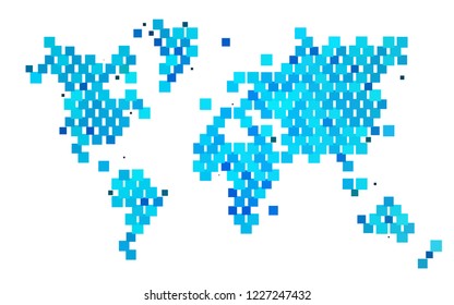 Light BLUE vector template with crystals, rectangles. Abstract gradient illustration with rectangles. Smart design for your business advert.