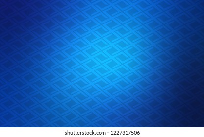 Light BLUE vector template with crystals, rectangles. Rectangles on abstract background with colorful gradient. Pattern for busines ad, booklets, leaflets