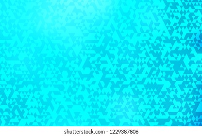 Light BLUE vector template with crystals, triangles. Abstract gradient illustration with triangles. Best design for your ad, poster, banner.