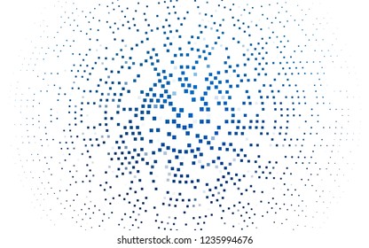 Light BLUE vector template with crystals, rectangles. Glitter abstract illustration with rectangular shapes. The template can be used as a background.