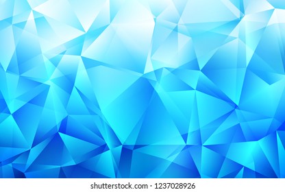 Light BLUE vector template with crystals, triangles. Decorative design in abstract style with triangles. Pattern for commercials.