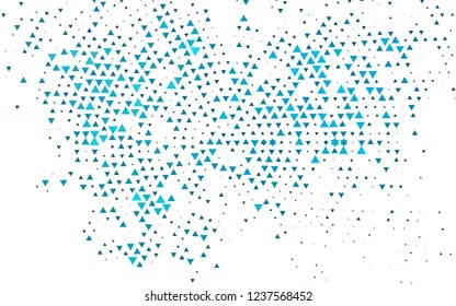 Light BLUE vector template with crystals, triangles. Modern abstract illustration with colorful triangles. Pattern can be used for websites.