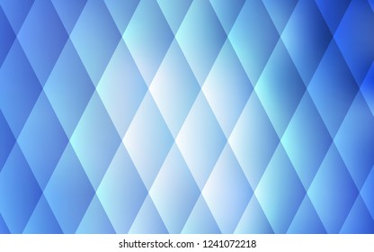 Light BLUE vector template with crystals, rectangles. Rectangles on abstract background with colorful gradient. Pattern can be used for websites.