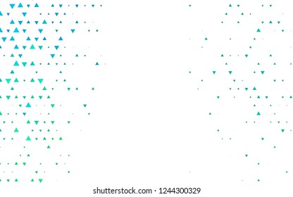 Light BLUE vector template with crystals, triangles. Triangles on abstract background with colorful gradient. Best design for your ad, poster, banner.