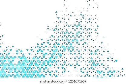 Light BLUE vector template with crystals, triangles. Beautiful illustration with triangles in nature style. Pattern for commercials.