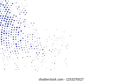 Light BLUE vector template with crystals, triangles. Illustration with set of colorful triangles. Pattern can be used for websites.